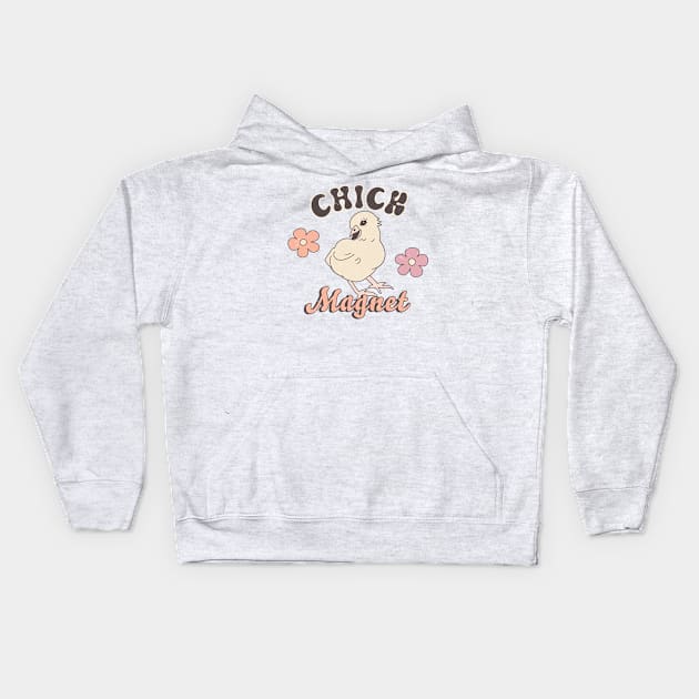 Easter Chick Magnet Kids Hoodie by Annelie